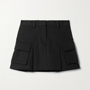FRANKIE SHOP
Audrey pleated cotton-twill mini skirt